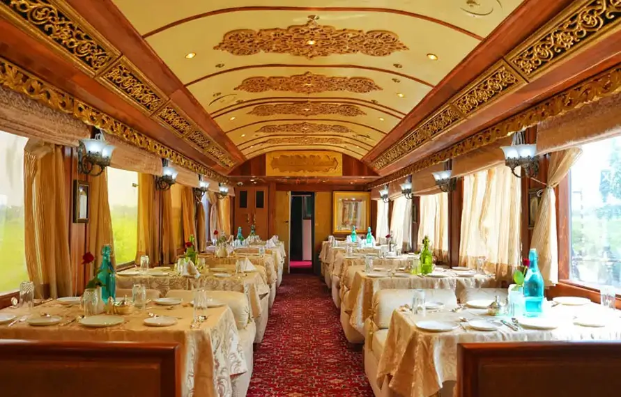 palace on wheels dining car interior