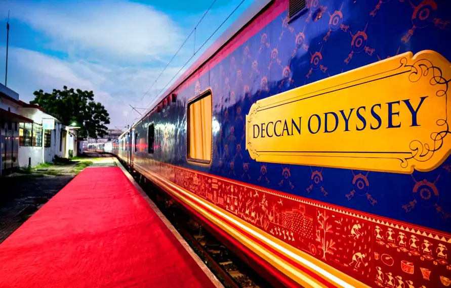 deccan odyssey red carpet welcome train