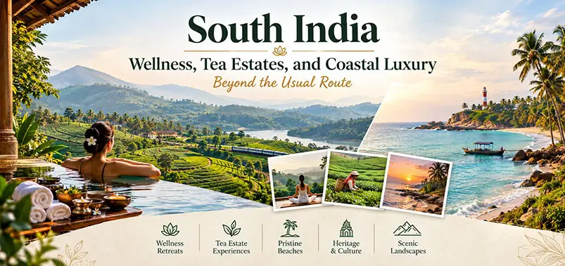 South India ā Wellness, Tea Estates, and Coastal Luxury Beyond the Usual Route